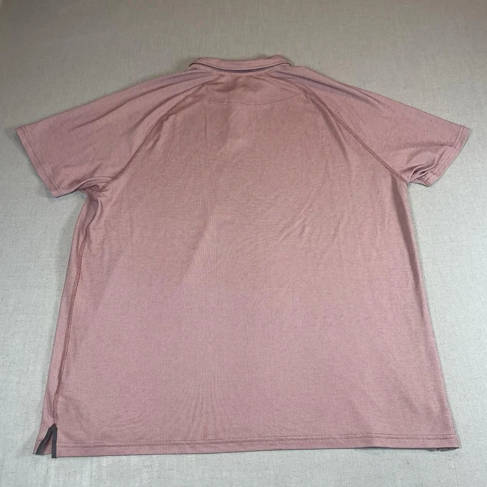 Rhone Delta Pique Polo Shirt Mens‎ 2XL Red Stretch Golf Performance Short Sleeve